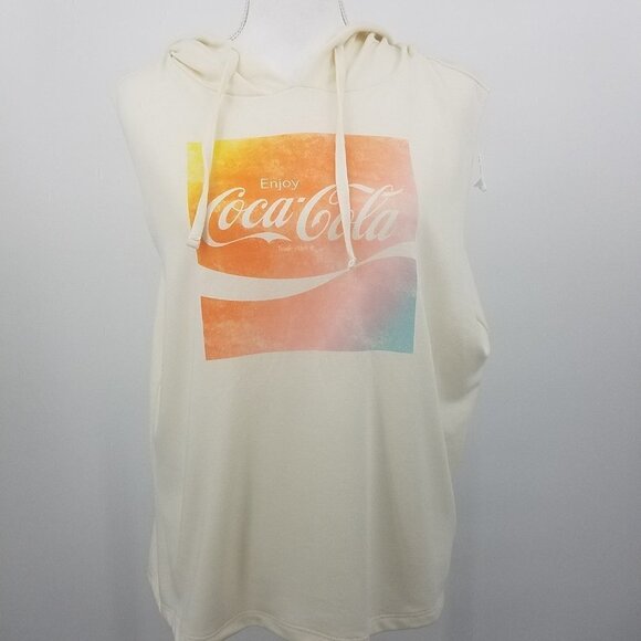 Coca-Cola Graphic Pullover Sleeveless Hooded Top - Picture 7 of 9